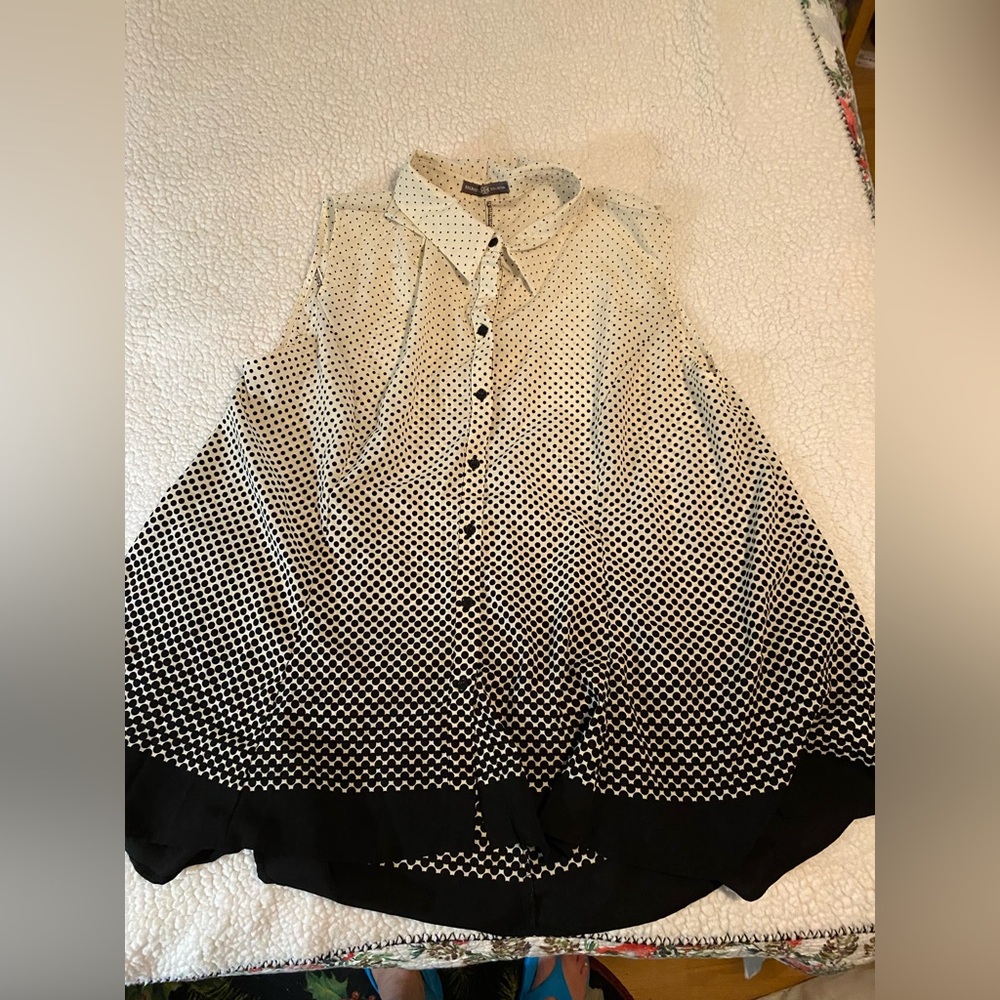 Signature Collection Polka Dot Blouse Size 3x
